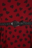 DASHA - MAROON WITH BLACK HEARTS DRESS