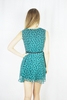 DASHA - GREEN WITH BLACK HEARTS DRESS