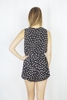 CAMILLA - BLACK WITH GREY HEARTS PLAYSUIT
