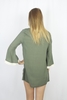 CORINNE - GREEN DOT VISCOSE DRESS