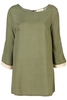CORINNE - GREEN DOT VISCOSE DRESS