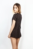 CLEO - IVORY AND RUST DITSY FLORAL PLAYSUIT