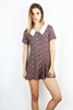 CLEO - RED AND CREAM DITSY FLORAL PLAYSUIT