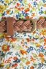 PENNY - BRIGHT ORANGE AND IVORY FLOWER GARDEN SHORTS
