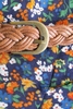 PENNY - BRIGHT ORANGE AND NAVY FLOWER GARDEN SHORTS