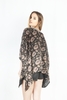 GEORGIA - CORAL AND CAMEL PAISLEY PRINT CAPE