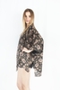 GEORGIA - CORAL AND CAMEL PAISLEY PRINT CAPE