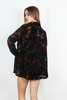 SOPHIE - MAROON BLACK BURNT FLORAL VELVET JACKET