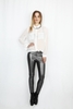CELINE - GUNMETAL METALIC LEGGINGS