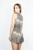 CAMILLA - YELLOW PURPLE FLORAL PLAYSUIT