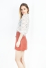ADELE - ORANGE FAUX SUEDE SKIRT