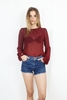 MONICA - MAROON BLOUSE