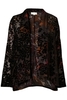 SOPHIE - MAROON BLACK BURNT FLORAL VELVET JACKET