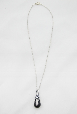 HAWK - CLEAR BLACK SILVER NECKLACE