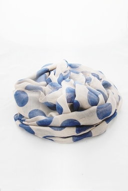 POLKA - NUDE AND NAVY SCARF