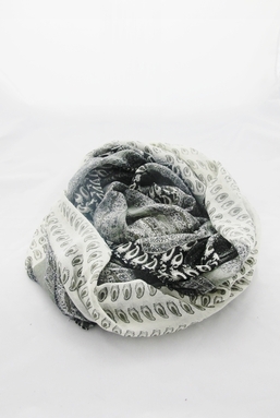 PERSIAN - IVORY AND GREY SCARF