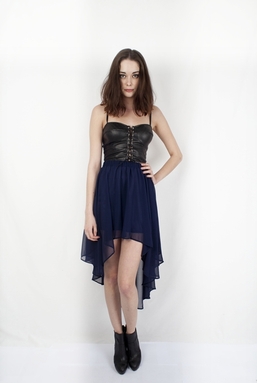 ARIYA- NAVY FLOATY SKIRT