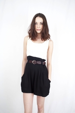 MARGOT - IVORY CROCHET LACE PLAYSUIT