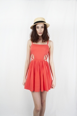 MELANIE - CORAL DRESS