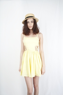 MELANIE - PASTEL YELLOW DRESS
