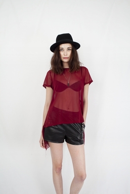 MOLLY - MAROON TOP