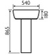 MAG001 Magna 540mm Basin & Pedestal