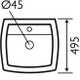 MAG001 Magna 540mm Basin & Pedestal