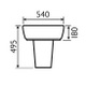 MAG002 Magna 540mm Basin & Semi Pedestal