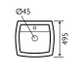MAG002 Magna 540mm Basin & Semi Pedestal