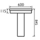 FIN002 Finesse 600mm Basin & Pedestal