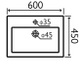 FIN002 Finesse 600mm Basin & Pedestal