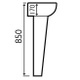 MIN003 Mini 410mm Large Basin & Pedestal
