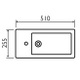 TCB022 Mini Quadro 510mm Basin Inc. Towel Rail