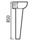 MIN001 Mini 405mm Small Basin & Pedestal