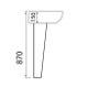 MIN005 Mini 500mm Basin & Pedestal