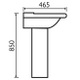 ORI002 Orion 595mm Round Basin & Pedestal