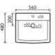 ORI001 Orion 560mm Square Basin & Pedestal
