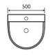 DAK001 Dakota 500mm Oval Basin & Pedestal