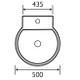 DAK002 Dakota 500mm Round Basin & Pedestal