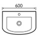 CRS004 Corsica 650mm Basin & Pedestal
