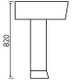 CON103 Connection 575mm Basin & Pedestal