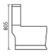 CON102 Connection Close Coupled Toilet Inc. Soft Closing Seat