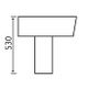 CON104 Connection 575mm Basin & Semi Pedestal