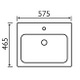 CON104 Connection 575mm Basin & Semi Pedestal