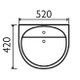 Express 520mm Large Basin & Semi Pedestal 1 Or 2 Tapholes