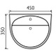 EXP015 Express 450mm Semi Recessed Cloakroom Basin