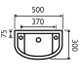 Express 500mm Cloakroom Wall Hung Basin 1 Or 2 Taphole