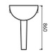 EXP003 Express 500mm Corner Basin & Pedestal
