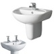 Express 520mm Large Basin & Semi Pedestal 1 Or 2 Tapholes