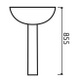 Express 450mm Small Basin & Pedestal 1 Or 2 Tapholes